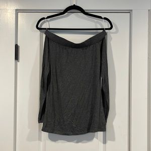 Gray long sleeve shirt